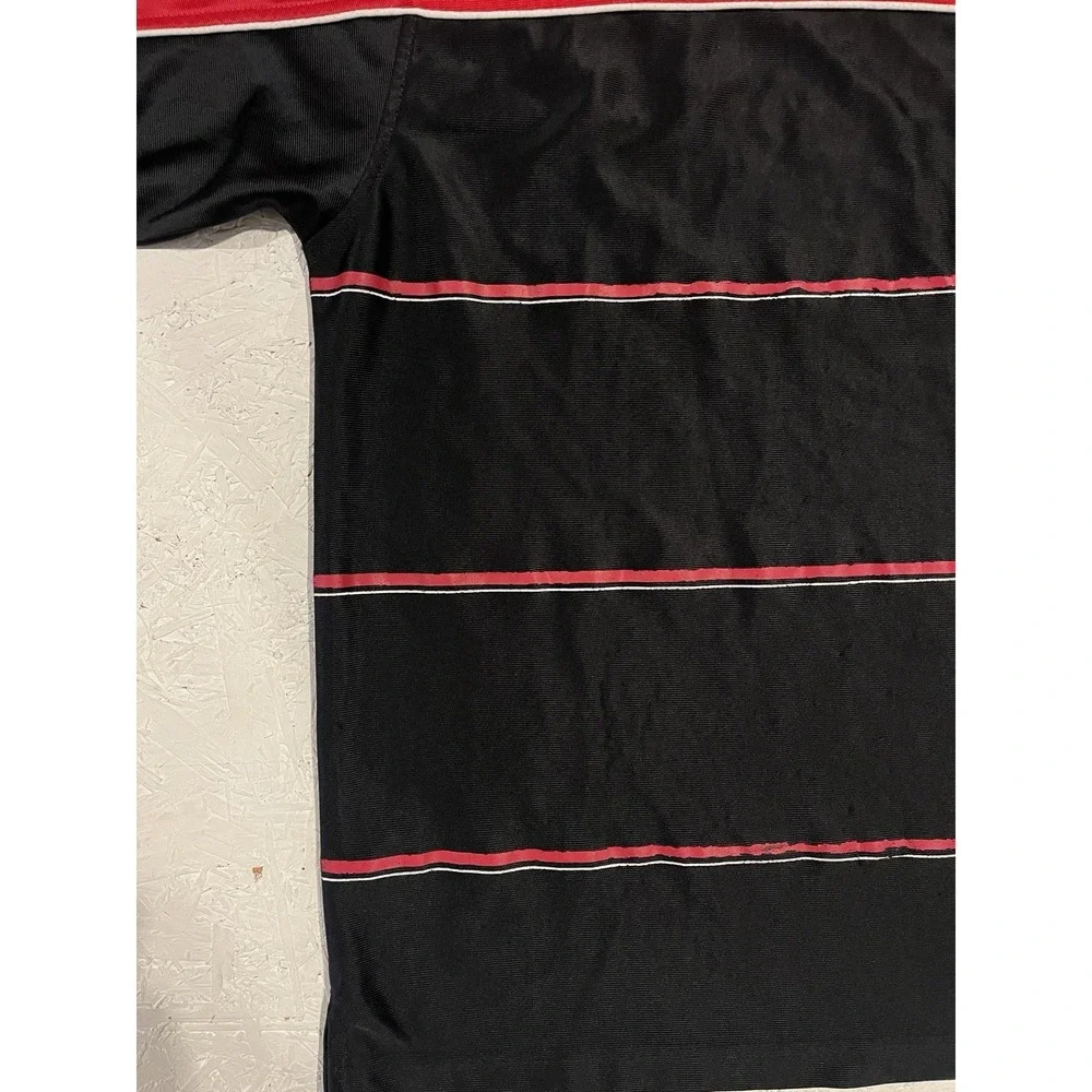Vintage Nike Team MLS Soccer‎ Polo Shirt Mens L Black Red Embroidered Soccer
